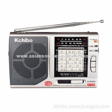 FM/MW/SW Radio with MP3 Player, DC and Earphones Jack, High-sensitivity Receiver